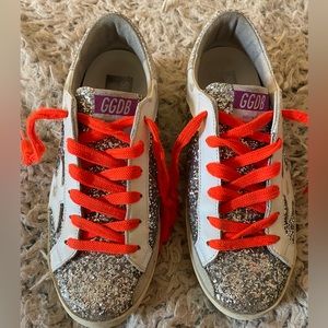 Golden Goose Superstar Low Top Glitter Sneakers